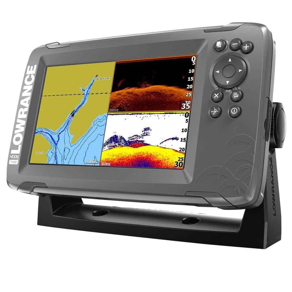 Lowrance Hook2-7x GPS с транцевым трансдьюсером SPLITSHOT. Фото N2